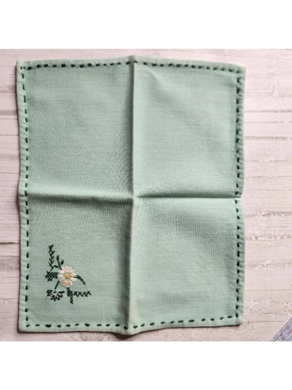 Linens Kitchen Hand Towels Napkins Placemats Handkerchiefs MCM Vtg 70s Imperfect